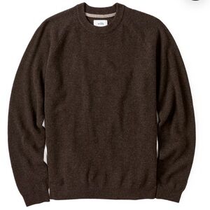 Wills Huckberry Mens Medium Crew Neck Brown Sweater Merino Wool Outdoor Luxury